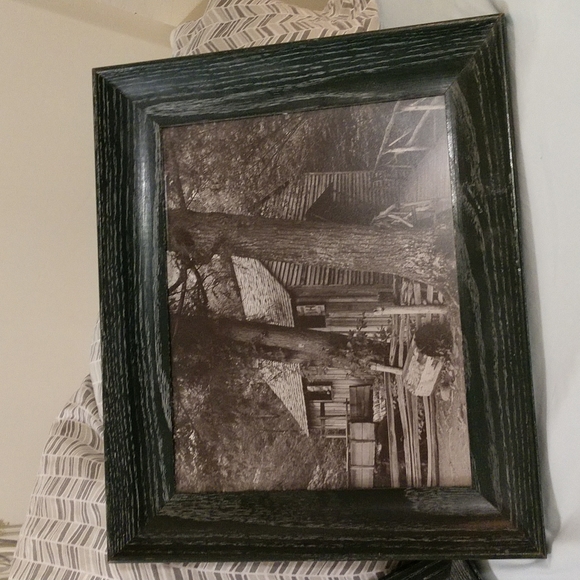 Log Cabin(2)Photographs,LARGE,Custom frame,Authentic/ Vintage - Picture 2 of 6